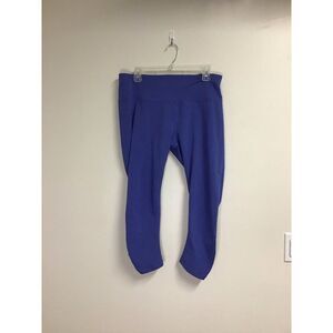 Prana Blue Capri Scrunch‎ Leggings Womens Size Extra Large